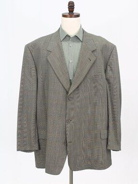 Coppley 56L Brown Blazer Sport Coat Jacket 3-Button Check M520
